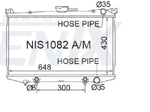 Fits Nissan Navara Petrol D21 86-97 FENIX Radiator - Image 1 of 1
