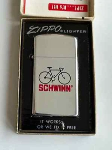 SCHWINN BICYCLE COMPANY LIGHTER, NOS, NIP, UNSTRUCK, DEALER ITEM, ZIPPO, SLIM - Picture 1 of 10