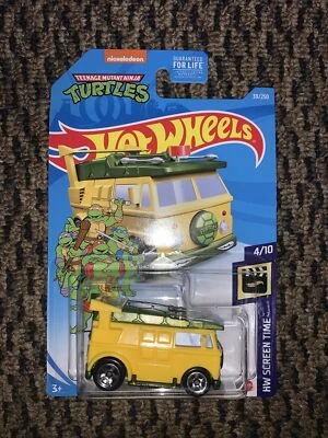Hot Wheels - Vagón de fiesta / Tortugas Ninja Adolescentes Mutantes 4/10 con protector Foto 1 de 4