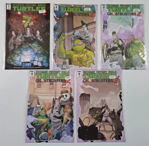 Teenage Mutant Ninja Turtles Ghostbusters 2 Issues 1 2 3 4 5 Comics IDW RARE - Picture 1 of 10