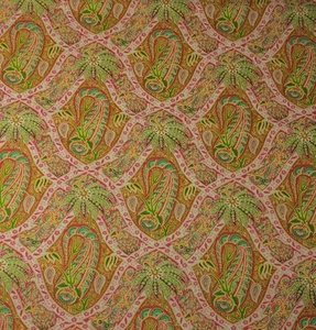 TOMMY BAHAMA POLYNESIAN PAISLEY TANGELO PINK PALM TREE FABRIC BY THE YARD 54"W - Picture 1 of 5