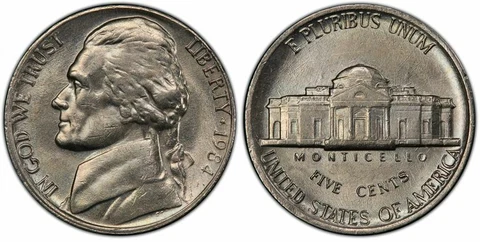 1984-P PCGS AU58 Abraided Die at Mintmark Jefferson Nickel 5c US Coin #30029B Cover