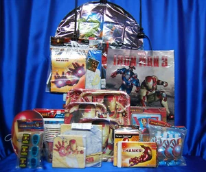 Iron Man 3 HUGE Party Set # 28 Tablecover Plates Cups Napkins Invites Thanks  - Picture 1 of 9