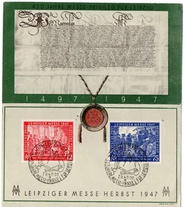 SBZ - Faltkarte - Leipziger Messe 1947 mit SST - Bild 1 von 3