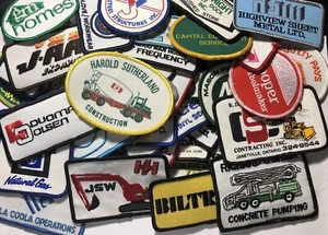 Vintage Mix Lot 50 Patches Construction Trucking Building Business Advertising - Picture 1 of 7