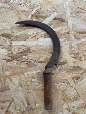 Faucille Outil ancien serpe serpette agricole ferme scie  herboriste jardin (1 - Photo 1/4
