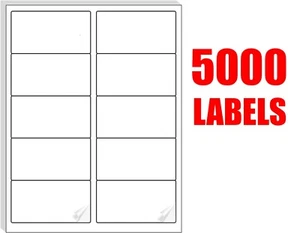 2" x 4" Postanschrift Etiketten für Tintenstrahl-/Laserdrucker, 5000 Etiketten, 5163 - Bild 1 von 3