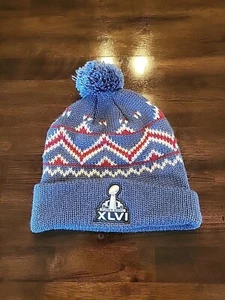 Reebok NFL New York Giants Super Bowl XLVI (46) Football Skully Beanie Cap - Picture 1 of 8