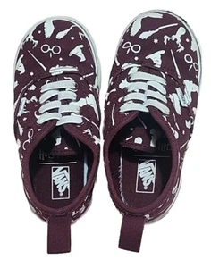 NEW AUTHENTIC VANS Off The Wall Harry Potter Icon's Maroon Shoes US Toddler 8.0 - Picture 1 of 9