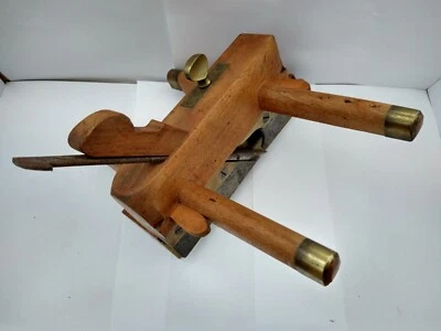 Mathieson Fillister Plough Plane. Beech and Brass with Boxwood wedges.  - Image 1 of 4