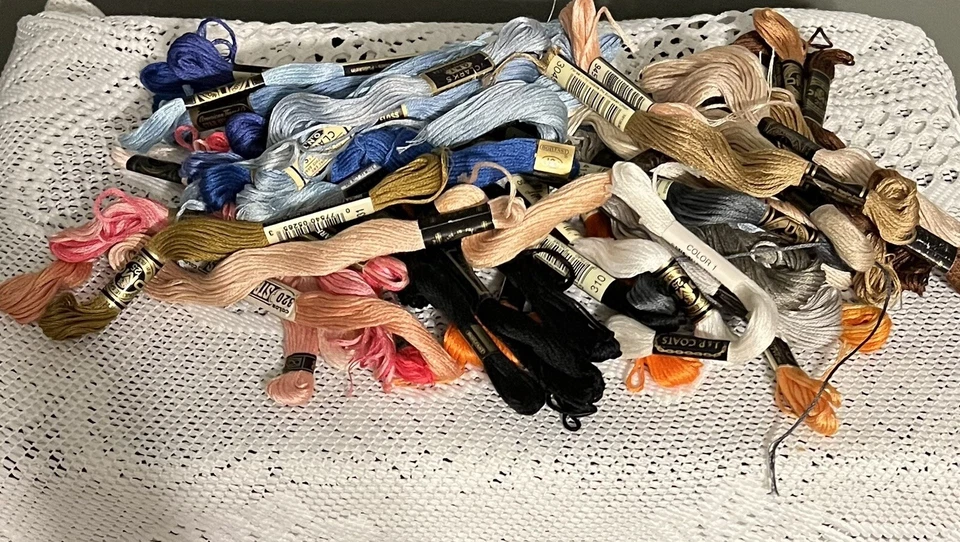 Lot Of 50 Multi-colored Cross Stitch Cotton Embroidery Thread Floss - Image 1 of 1