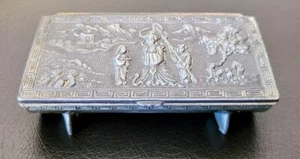 Antique Japanese Repousse Copper Metal Stamp Box - Picture 1 of 5