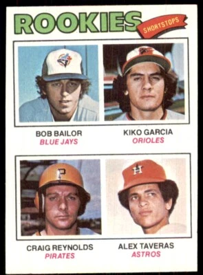 1977 Topps #474 Bob Bailor Kiko Garcia Craig Reynolds Alex Taveras Rookie - Image 1 of 2