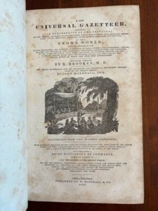 1839 A NEW UNIVERSAL GAZETTEER. Containing a Description of Principal Nations... - Imagen 1 de 2