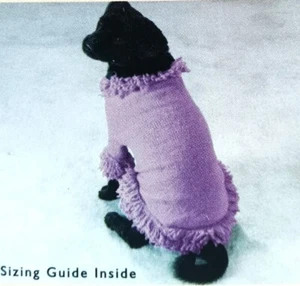 Medium East Side Collection Stretch Knit Dog Sweater with Fringe in Orchid Bloom - Picture 1 of 3