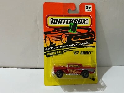 Matchbox Get In The Fast Lane 57 Chevy, Red, #4, NIB, 1/64 - Image 1 of 4