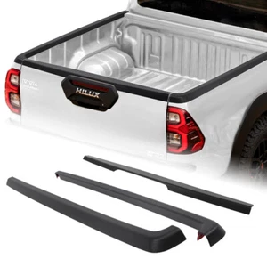 3PCS Load Bed Rail Cap Tailgate Strip Protector for Toyota Hilux DCAB 2021-2023 - Picture 1 of 12