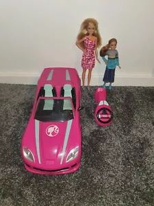 Barbie RC Convertible Car Pink With Two Barbie Dolls - Picture 1 of 15