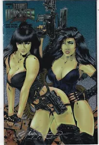 Double Impact #1 Chrome Variant NM Signed by Ricky Carralero Impact Studios 1995 - Bild 1 von 3