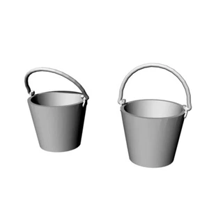 Yao's Studio 1/72 Iron Pail Metal Bucket With Handle 10pcs - Picture 1 of 1
