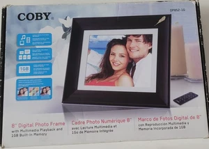 Coby 8" Digital Photo Frame with Multimedia Playback 1GB Built in Memory  - Picture 1 of 24