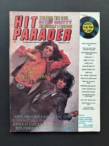Hit Parader Magazine Feb 1970 Rolling Stones John & Yoko Johnny Cash Deep Purple - Picture 1 of 16
