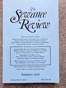 Sewanee Review Summer 2001 Vol 109 No 3 – Anthony Doerr, Eudora Welty Tribute - Picture 1 of 5