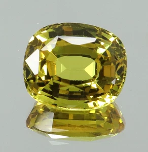 SUPERB Yellow Mali Garnet Natural Cushion Cut Loose Gemstone Certified 12X10 MM - Picture 1 of 6