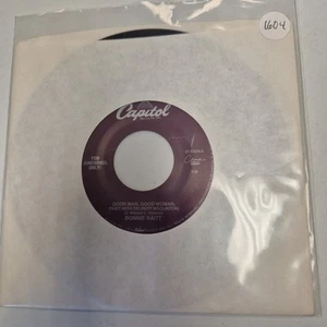 BONNIE RAITT- GOOD MAN GOOD WOMAN 7" 45 RPM RECORD LIKE NEW OOP - Imagen 1 de 2