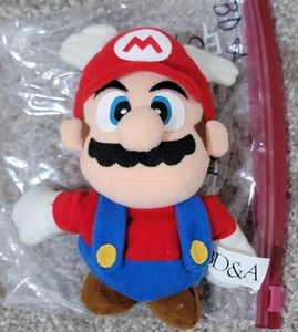 SUPER MARIO WING CAP Beanbag Peluche BD&A 1997 Vintage RARO Piccolo Giocattolo - Foto 1 di 8