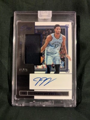 2019-20 Panini One and One Jersey Autographs Jaren Jackson Jr. #JA-JJJ Blue /49 - Image 1 of 2