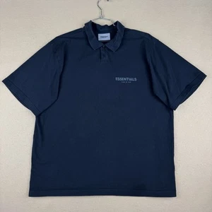Camisa polo Essentials Fear of God para hombre 2XL XXL negra lisa ropa de calle grunge - Imagen 1 de 16