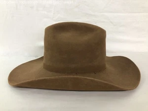 Vintage Men's Resistol Cheyenne Chestnut Brown Felt Cowboy Hat Size 7 - Picture 1 of 10