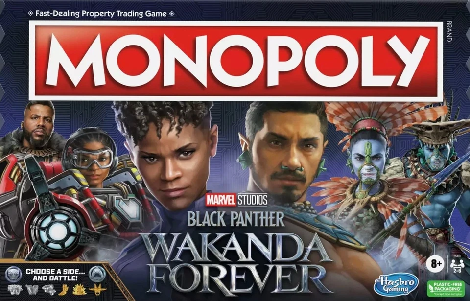 Monopoly Marvel Black Panther Wakanda Forever Edition Board Game Hasbro (8+) NEW - Image 1 of 4