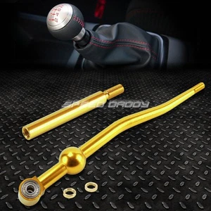 DUAL BEND T6061 MT GOLD SHORT THROW SHIFTER+3.75" EXTENSION KIT FOR EK EG DB DC - Picture 1 of 5