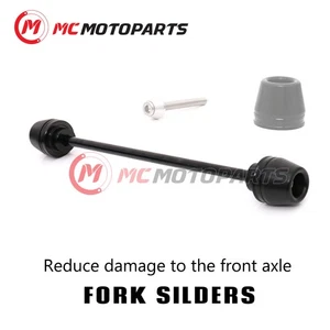 Black Front Fork Sliders Protectors For Kawasaki ZX-6R NINJA 19 20 - Picture 1 of 3