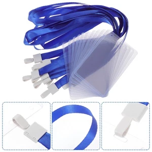 10 Stück Namensschildhalter transparent Ausweishülle klar Kartenhüllen Ausweisetui - Bild 1 von 12