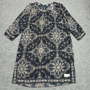 Odd Molly Womens Satin Tunic Dress Size 2 - M Relaxed Black Viscose Mandala 744 - Bild 1 von 13