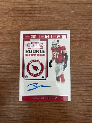 2019 Contenders - ZACH ALLEN - Rookie Ticket RC Auto - Broncos - Image 1 of 2