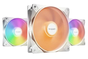 Be Quiet! BL122 (3 Pack) Light Wings LX 12cm PWM ARGB Case Fans, 16 LEDs, White - Picture 1 of 6