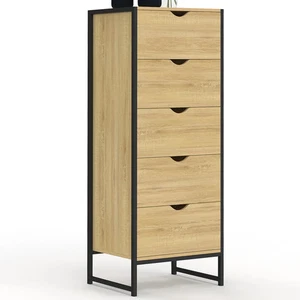 Chiffonnier 5 tiroirs DETROIT 45 cm commode semainier design industriel - Photo 1/6