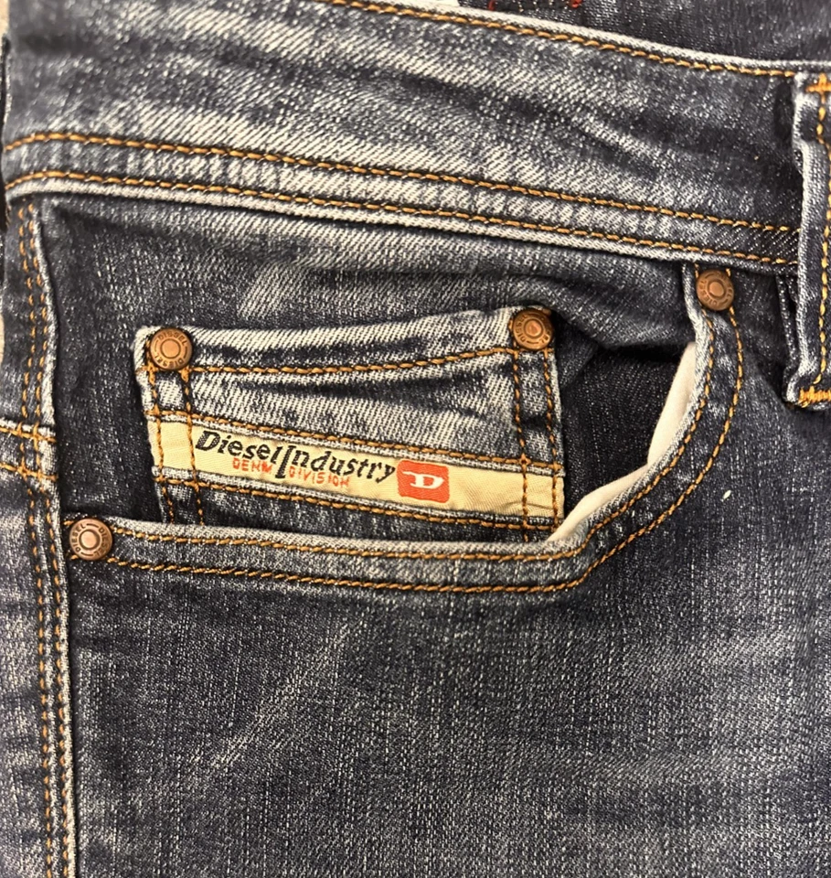 Jeans masculino Diesel Industry edição limitada RARA da Itália W 30 L 32 - Imagem 1 de 4