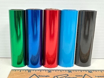 Howard Imprinting 5 rolos de carimbo Hot Foil 3” azul verde preto vermelho - Imagem 1 de 4