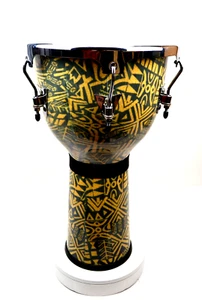 LP Latin Percussion Aspire Accent Wood Djembe 12 1/2 inch Serengeti Chrome - Picture 1 of 9