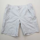 Columbia PFG Womens Hiking Fishing Shorts Size 16 Grey Elatic Waist Zip Pocket