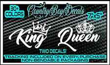 KING and QUEEN Vinyl Decal Sticker Car Truck CROWN Turbo Boost Diesel Princess