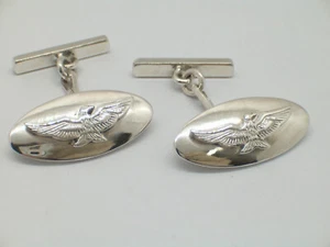 Manschettenknöpfe mit Adler aus 925 SILBER - Hemdbündchen - Zeremonie - - Bild 1 von 10