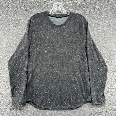 Lululemon Shirt Mens Medium M Gray Long Sleeve Gym Running Golf Pullover T Shirt - Imagem 1 de 4