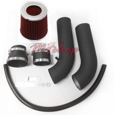 Coated Black Red For 2PC 2003-2010 Dodge Dakota 4.7L V8 Air Intake System Kit - Imagem 1 de 2