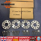 4Pcs 15mm 20mm 5x112/ 5X100 Wheel Spacers For VW Golf 57.1 Center Bore &20 Bolts